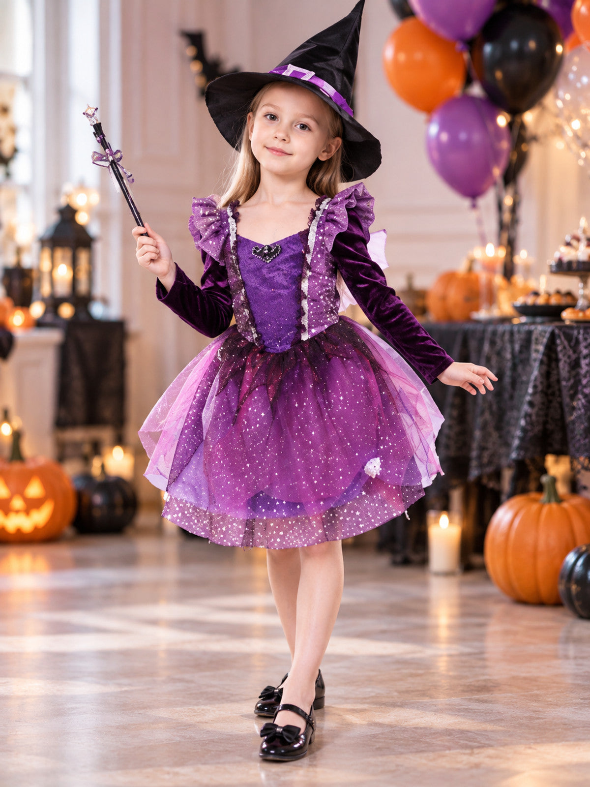 Purple Witch Kids' Costume