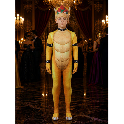 Bowser Hooded Bodysuit Costume For Halloween, Full Body Jumpsuit With Face Costumes detail
