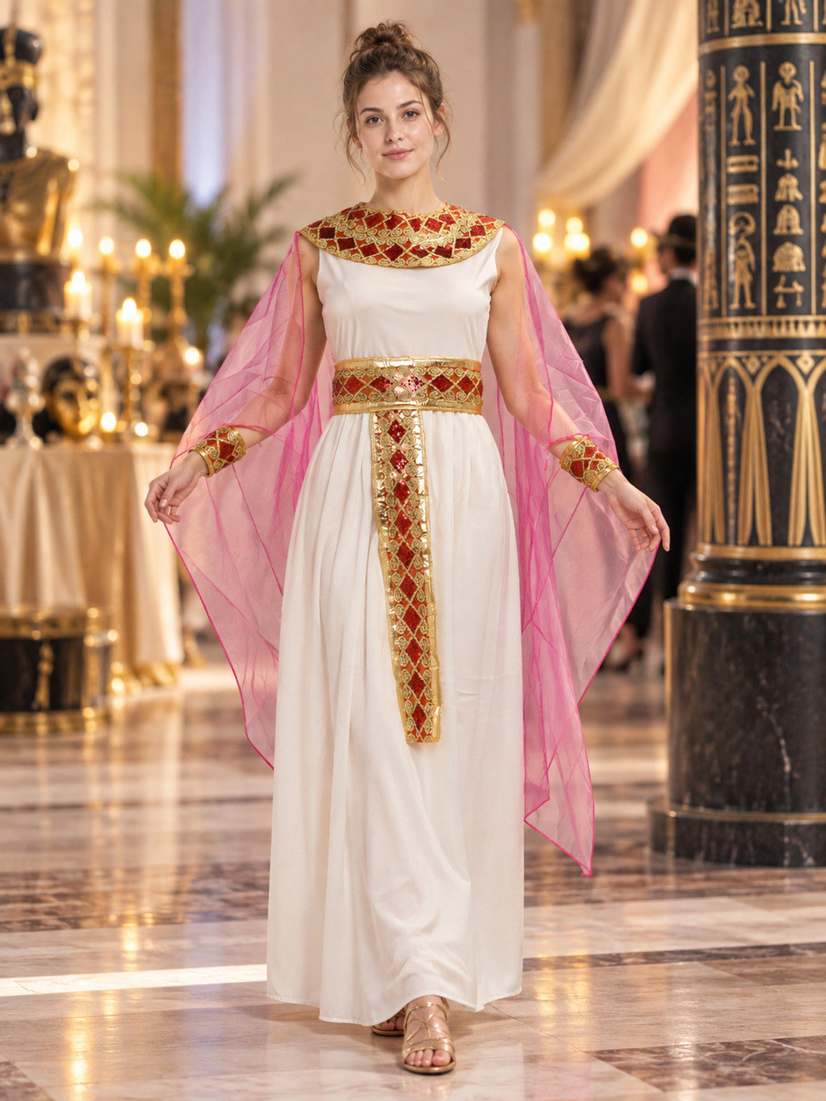 Egyptian-Style Carnival Costume with Cape and Belt