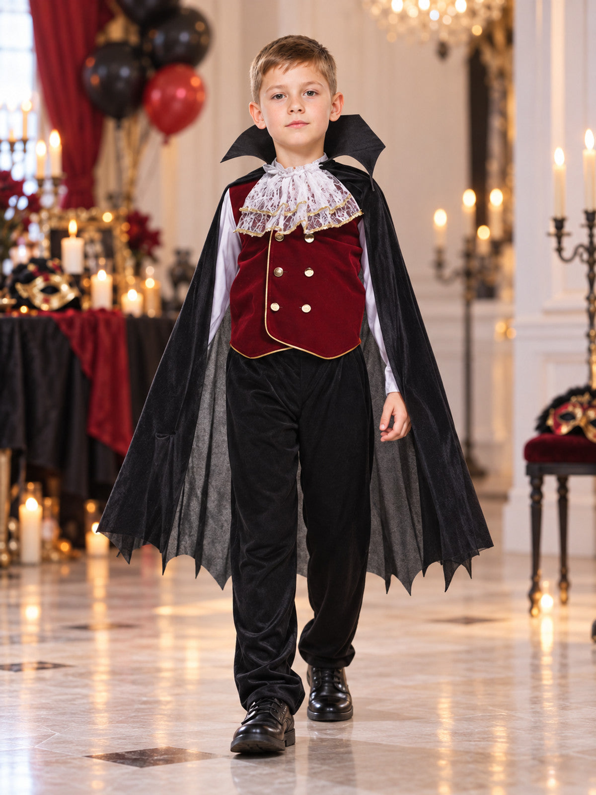 Children’s Vampire Costume with Jabot lifestyle view