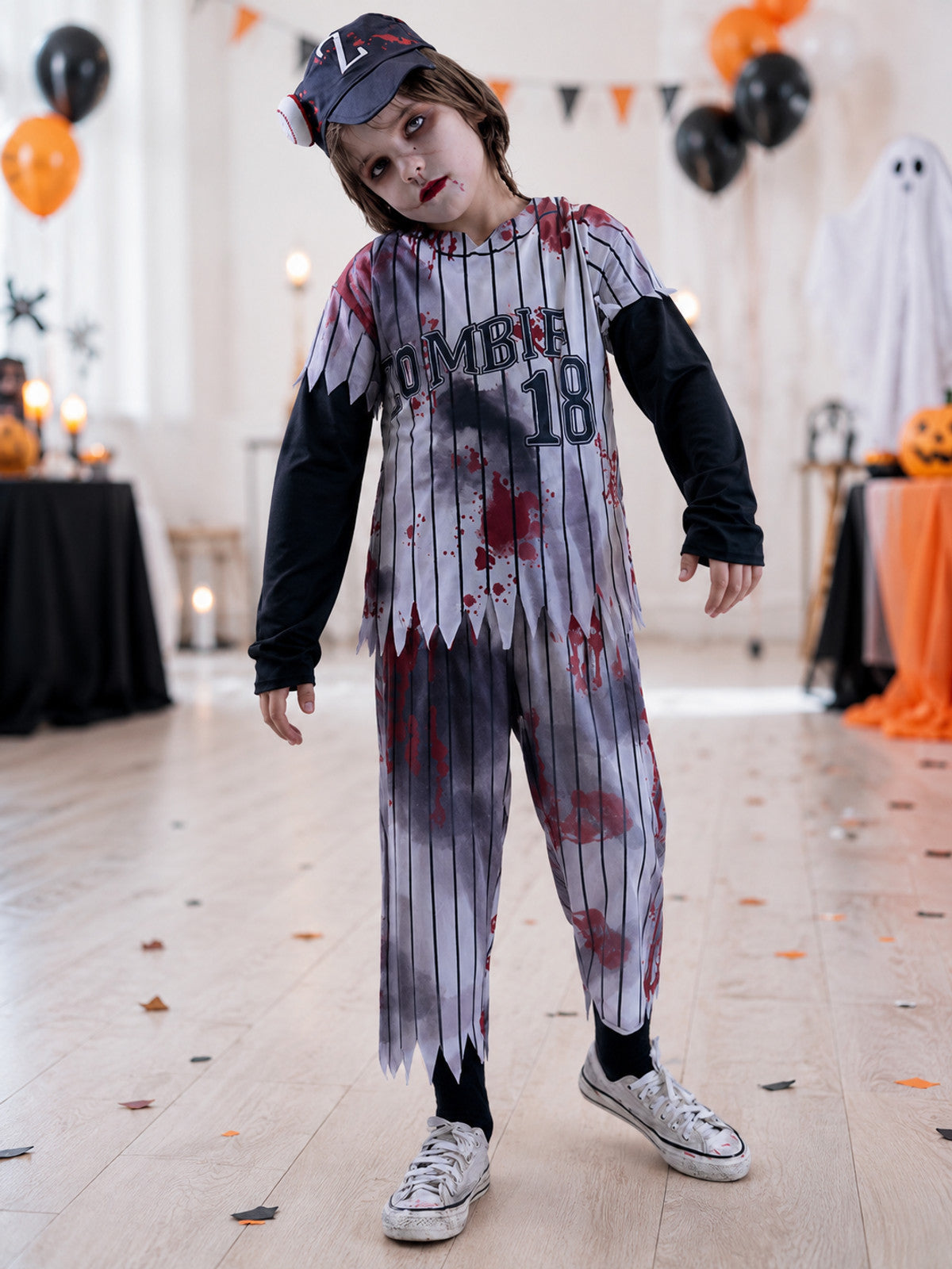 Zombie Athlete Costume with Cap lifestyle view