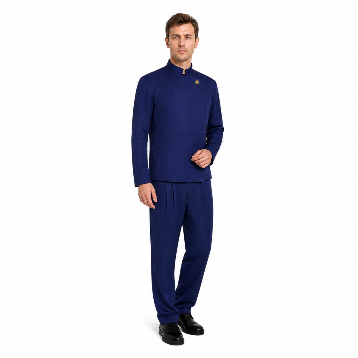 Jujutsu Kaisen Cosplay Uniform, Dark Blue on-model front view