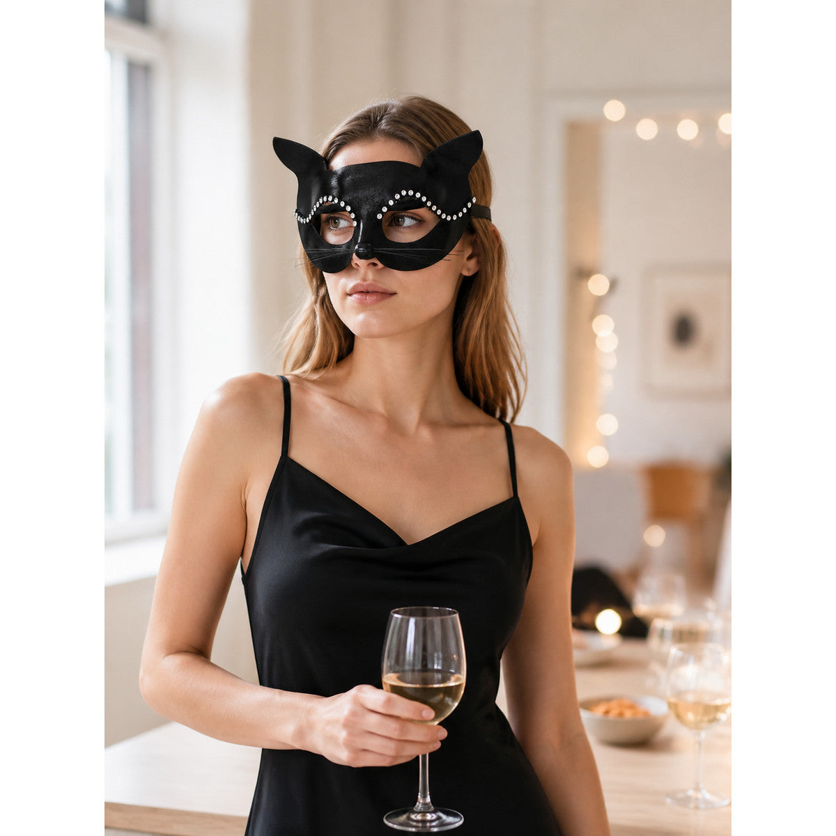 Halloween Carnival Cat Headpiece lifestyle view