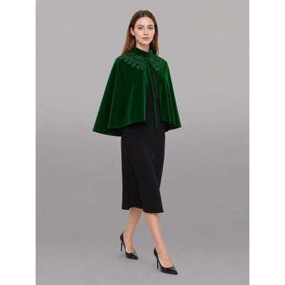Green Costume Cloak with Collar lifestyle