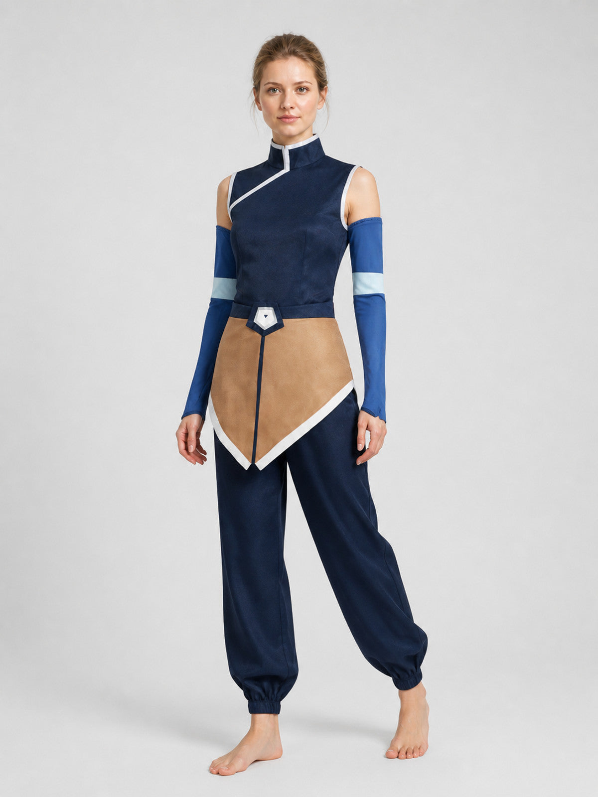 Avatar Zuko and Katara Cosplay Costume with Belt and Arm Guards