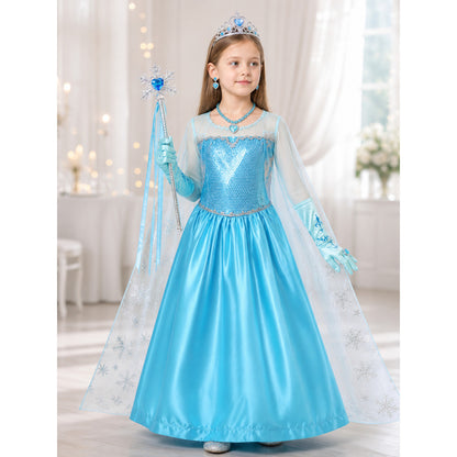 Snow Queen Costume for Halloween and Cosplay lifestyle view