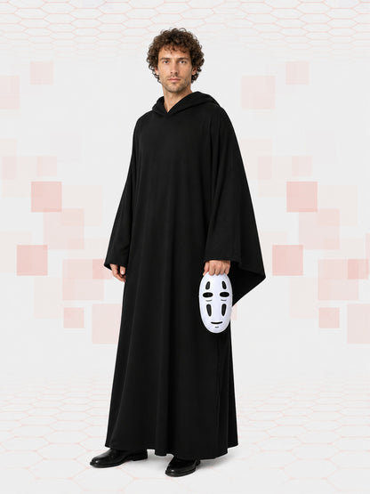 No-Face Hooded Cloak and Mask for Cosplay
