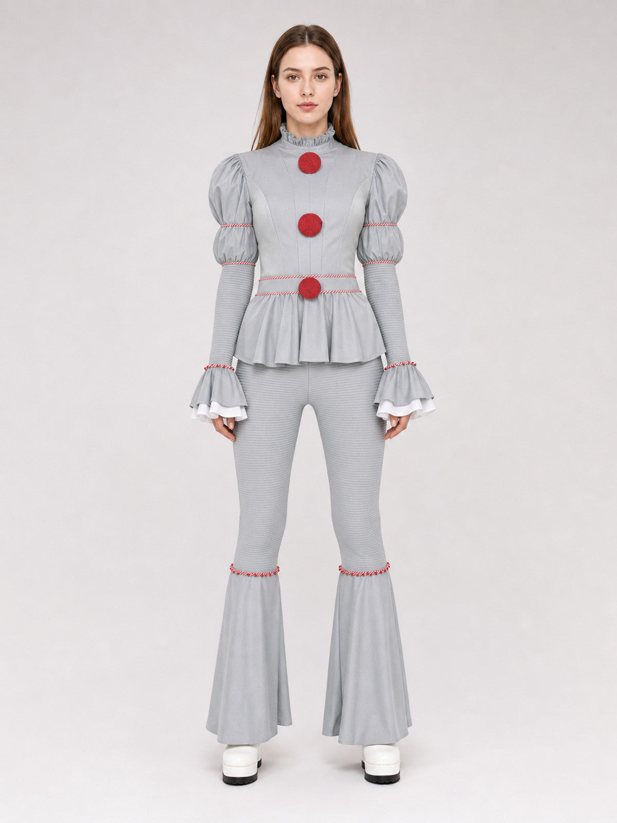 Carnival Circus Clown Costume with Ruffles Costumes detail