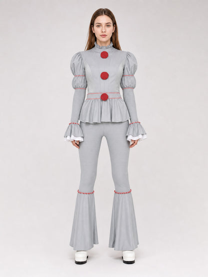 Carnival Circus Clown Costume with Ruffles Costumes detail