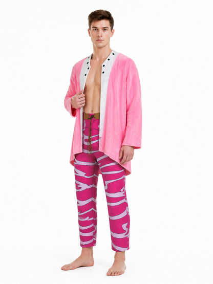 Doflamingo Cosplay Costume, Jacket, Pants, and Belt
