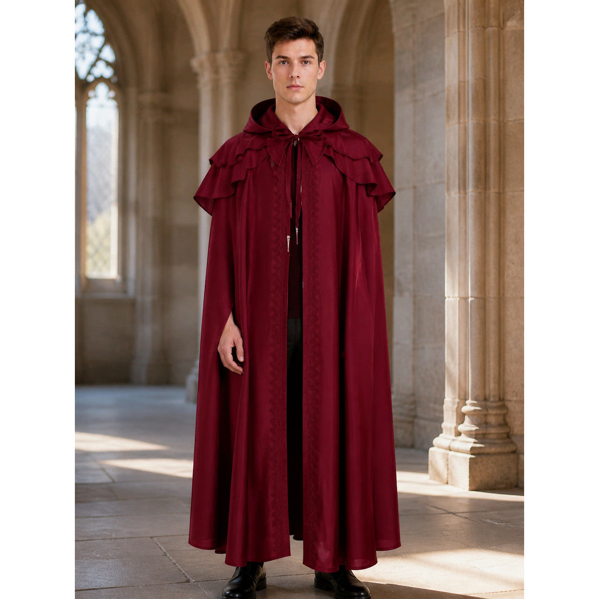 Medieval Hooded Cape for Cosplay lifestyle