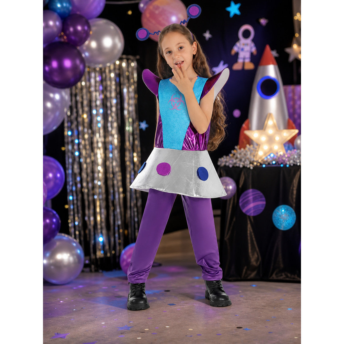 Children's Alien Costume with Headband and Pants lifestyle