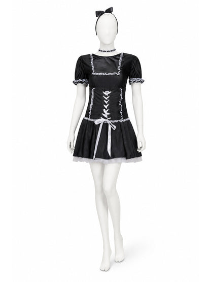 Gothic Lace Dress Set with Accessories Costume Dresses detail