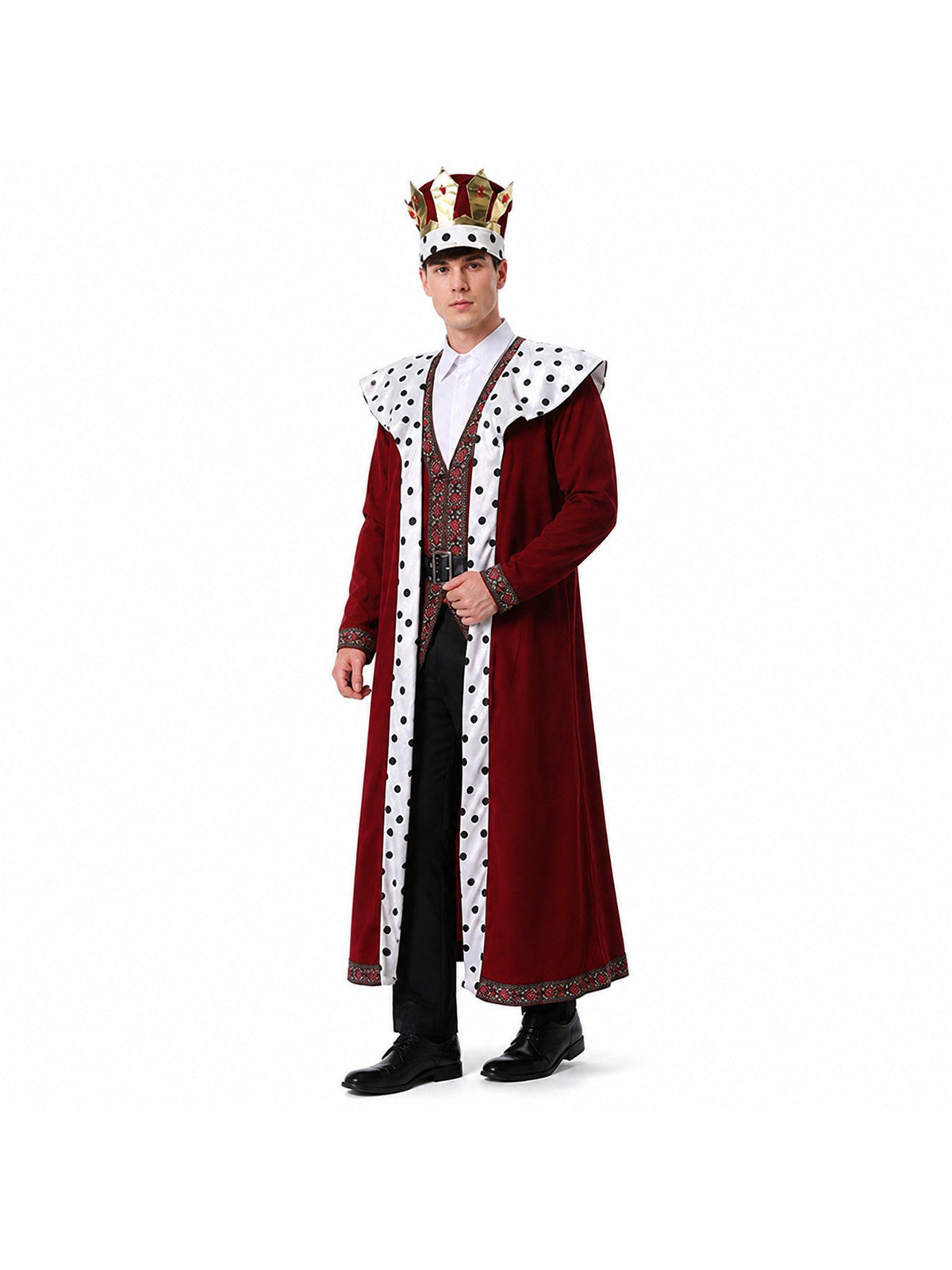 Medieval King Costume with Cape and Crown
