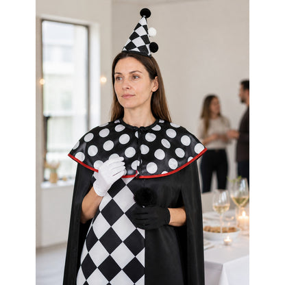 Carnival Clown Hat with Pom-Poms lifestyle view