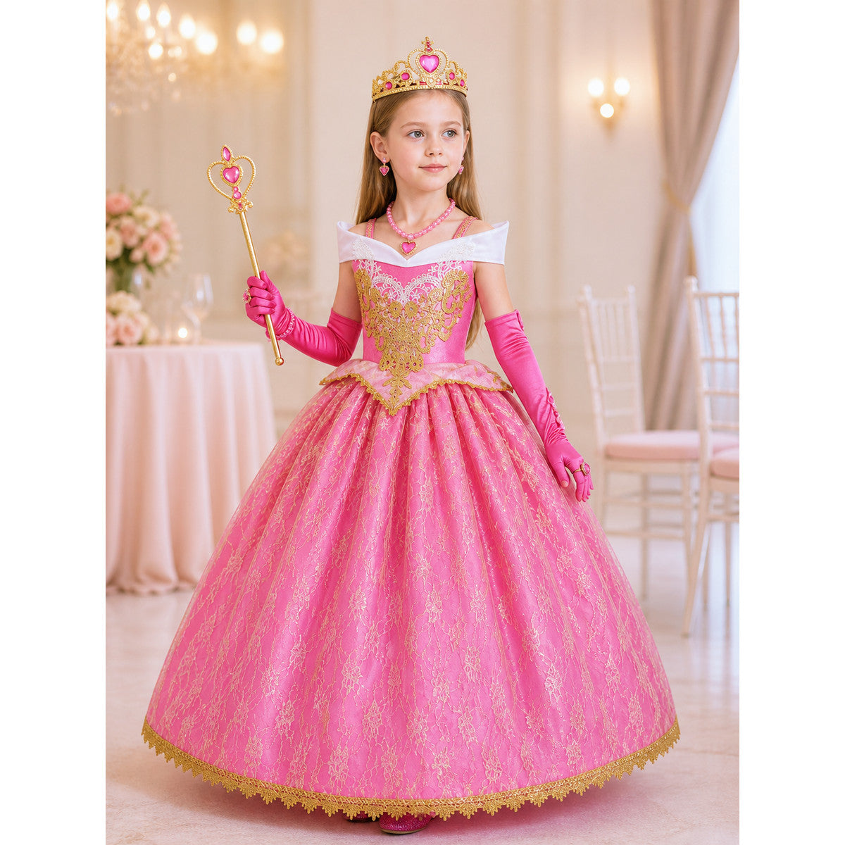 Pink Princess Costume for Halloween lifestyle view