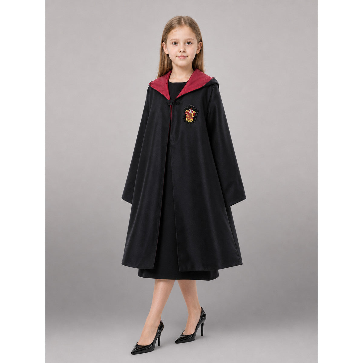 Black carnival cloak with hood, set occasion guide