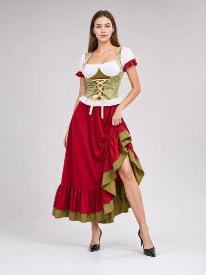 Bavarian-Style Carnival Dress for Oktoberfest Costume Dresses detail