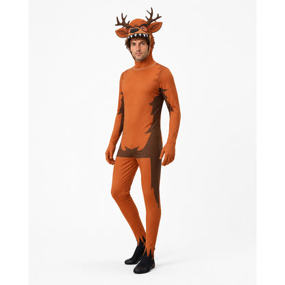 Children's Monster Deer Costume with Antlers and Fangs lifestyle