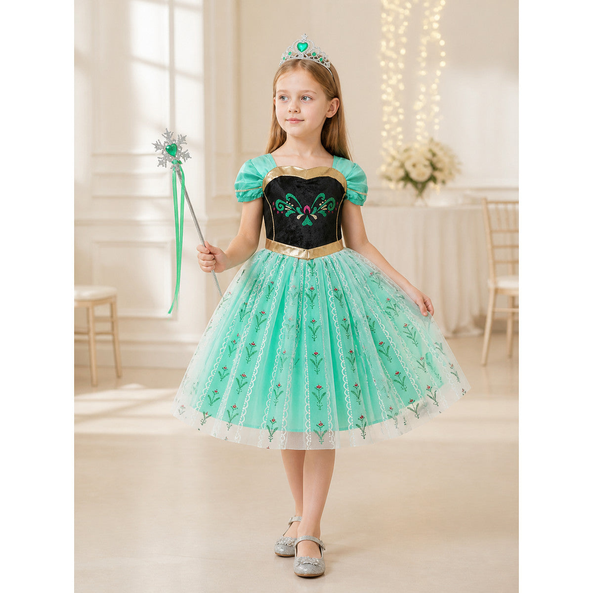 Mint Green Princess Costume for Halloween lifestyle view