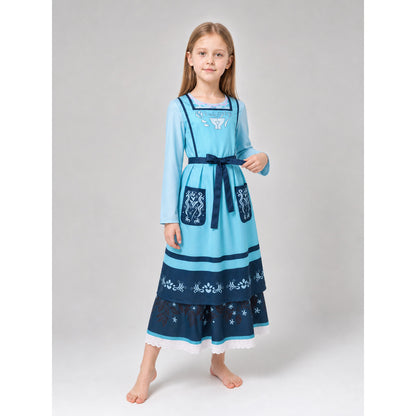 Cosplay Dress with Apron and Lace Trim
