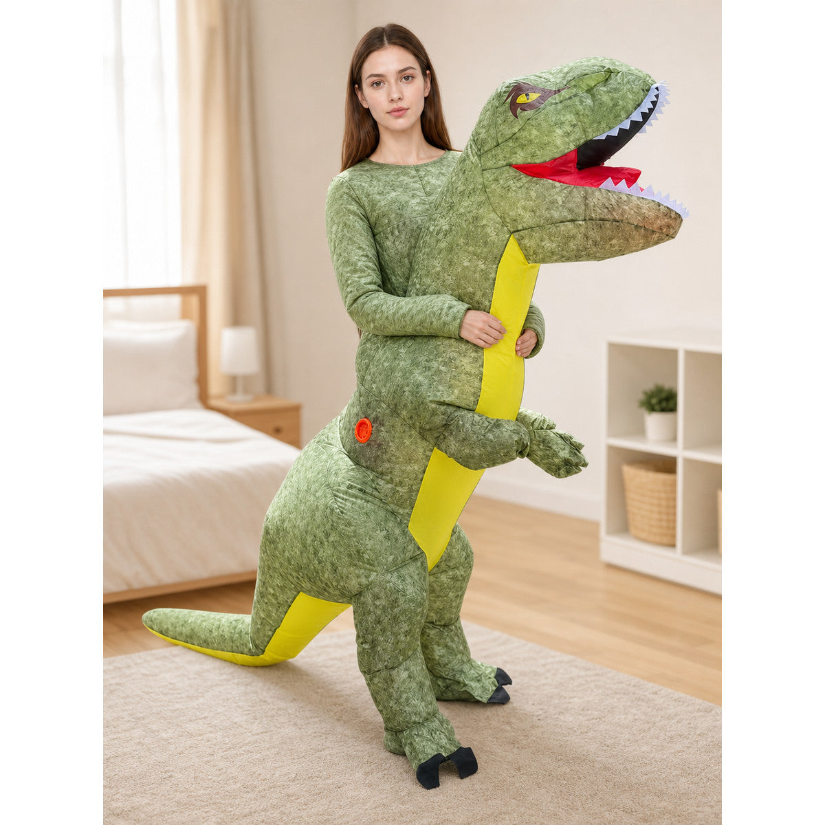 Green T-Rex Dinosaur Costume lifestyle view