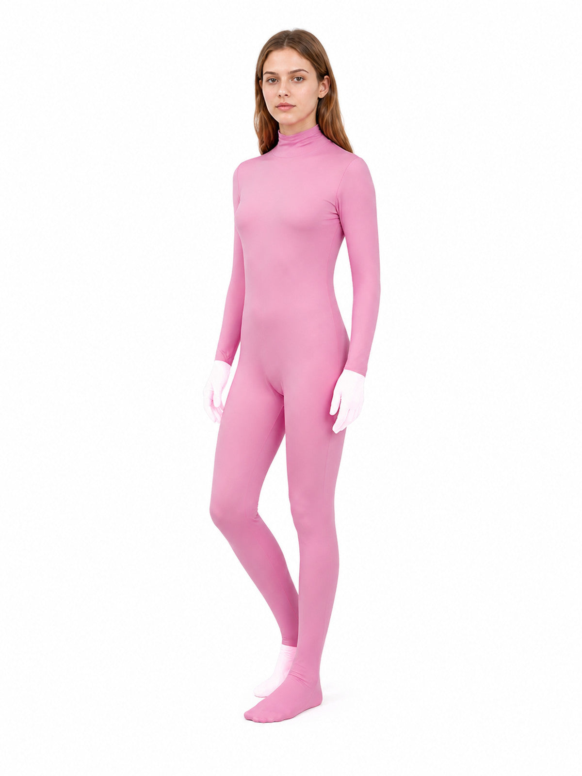 Pink One-Piece Deer Costume with Branching Antlers