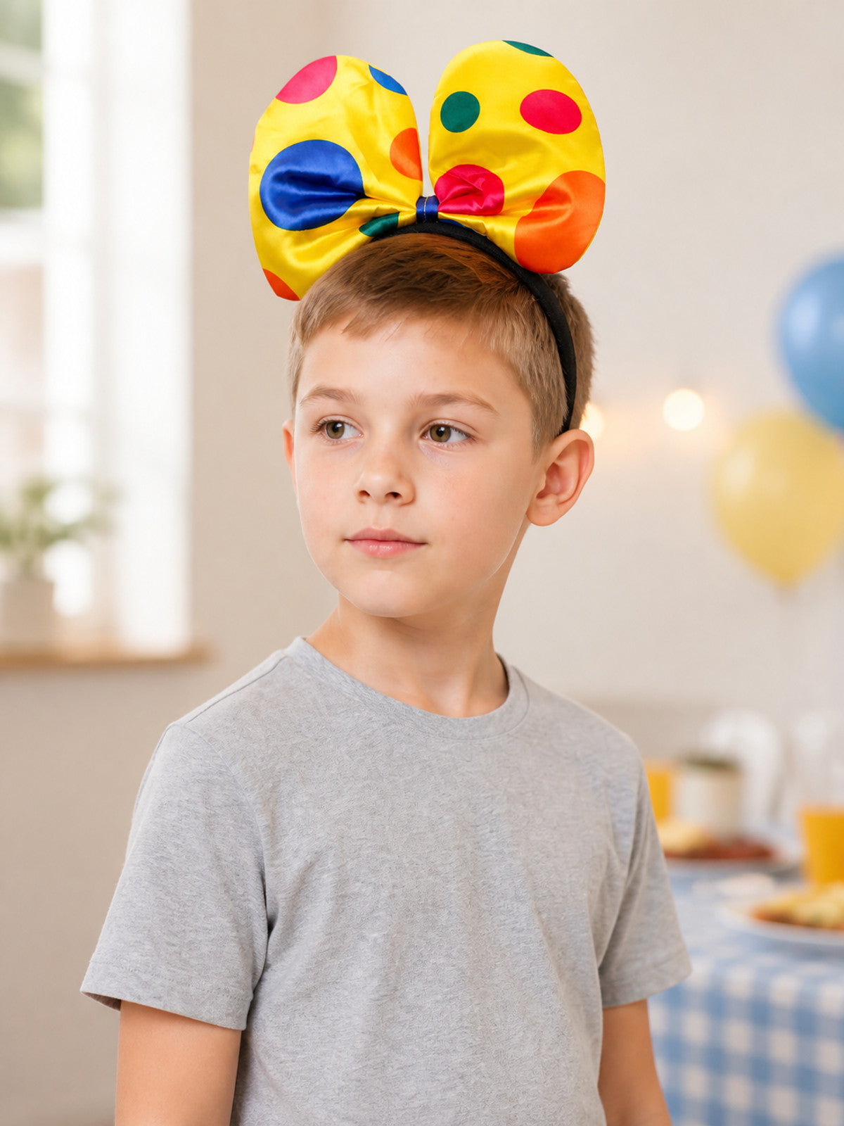 Carnival Headband with a Large Multicolored Bow lifestyle view