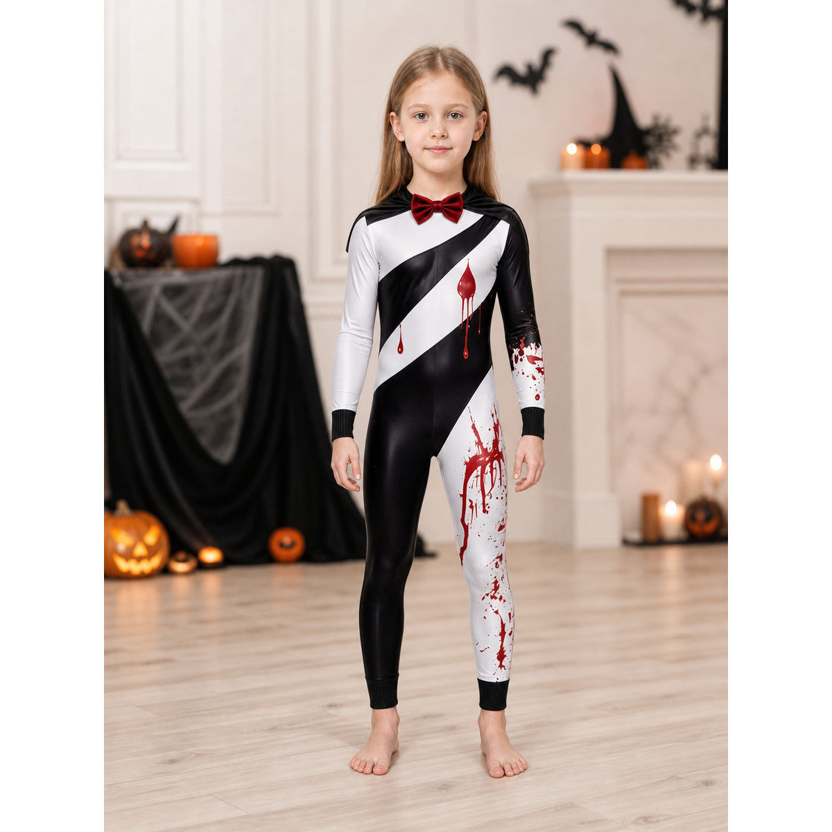 Bloody Clown Costume with Mask for Halloween lifestyle view