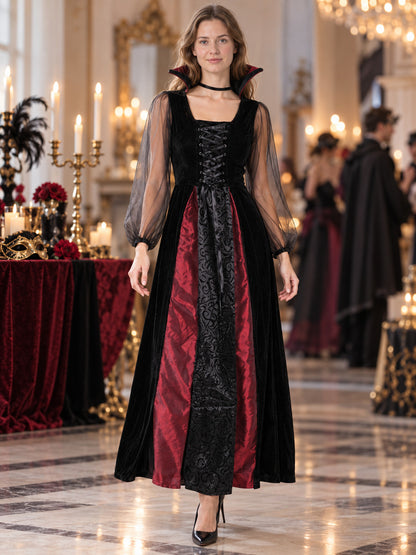 Carnival Dress for Themed Party with Lacing