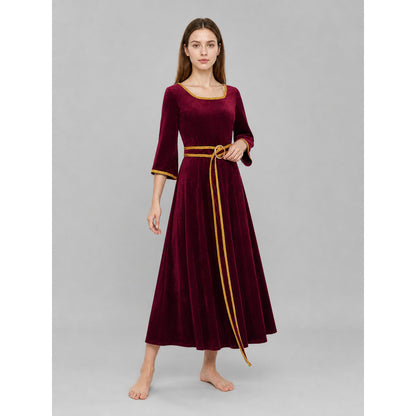 Burgundy Mother Gothel Cosplay Dress