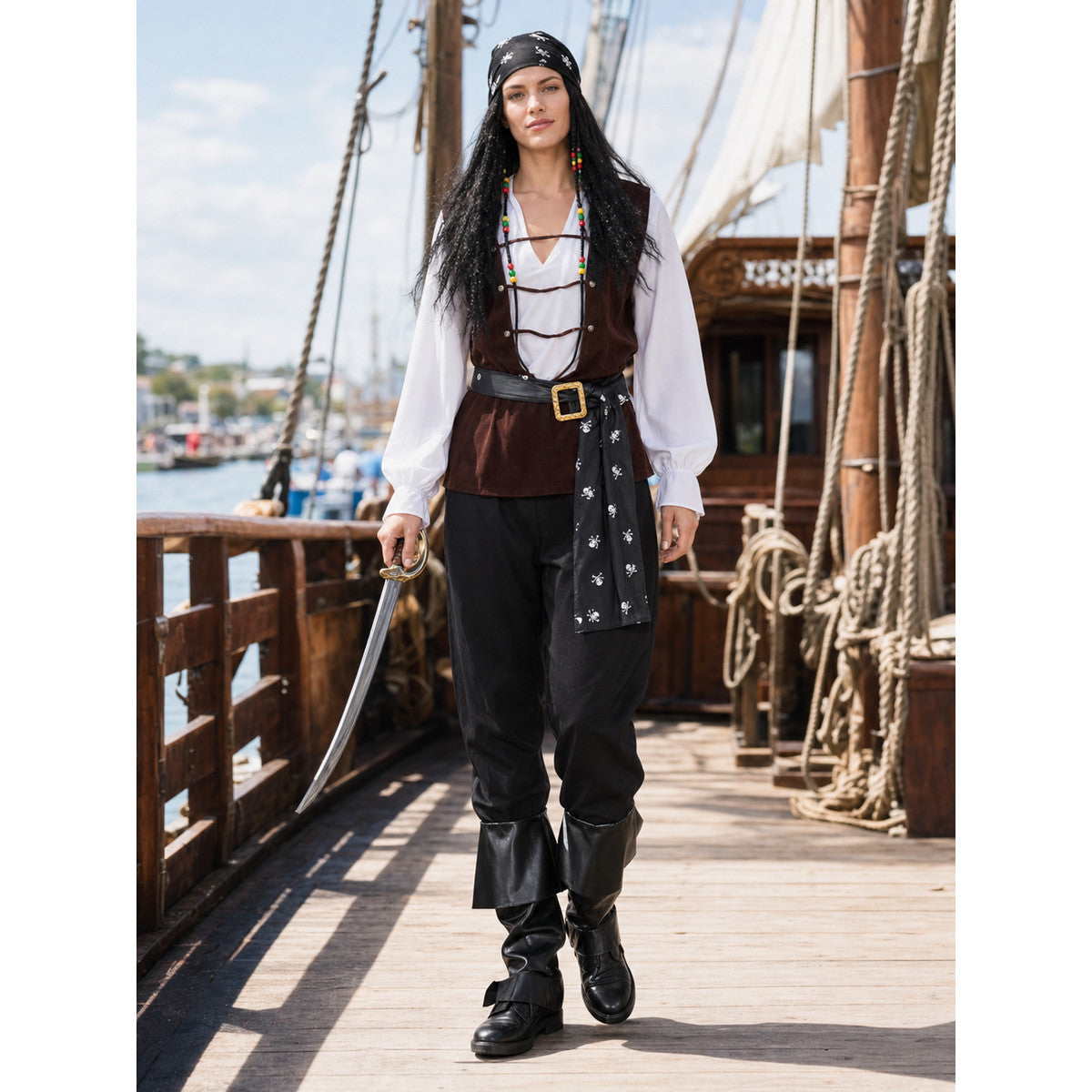 Adult Pirate Carnival Costume lifestyle view
