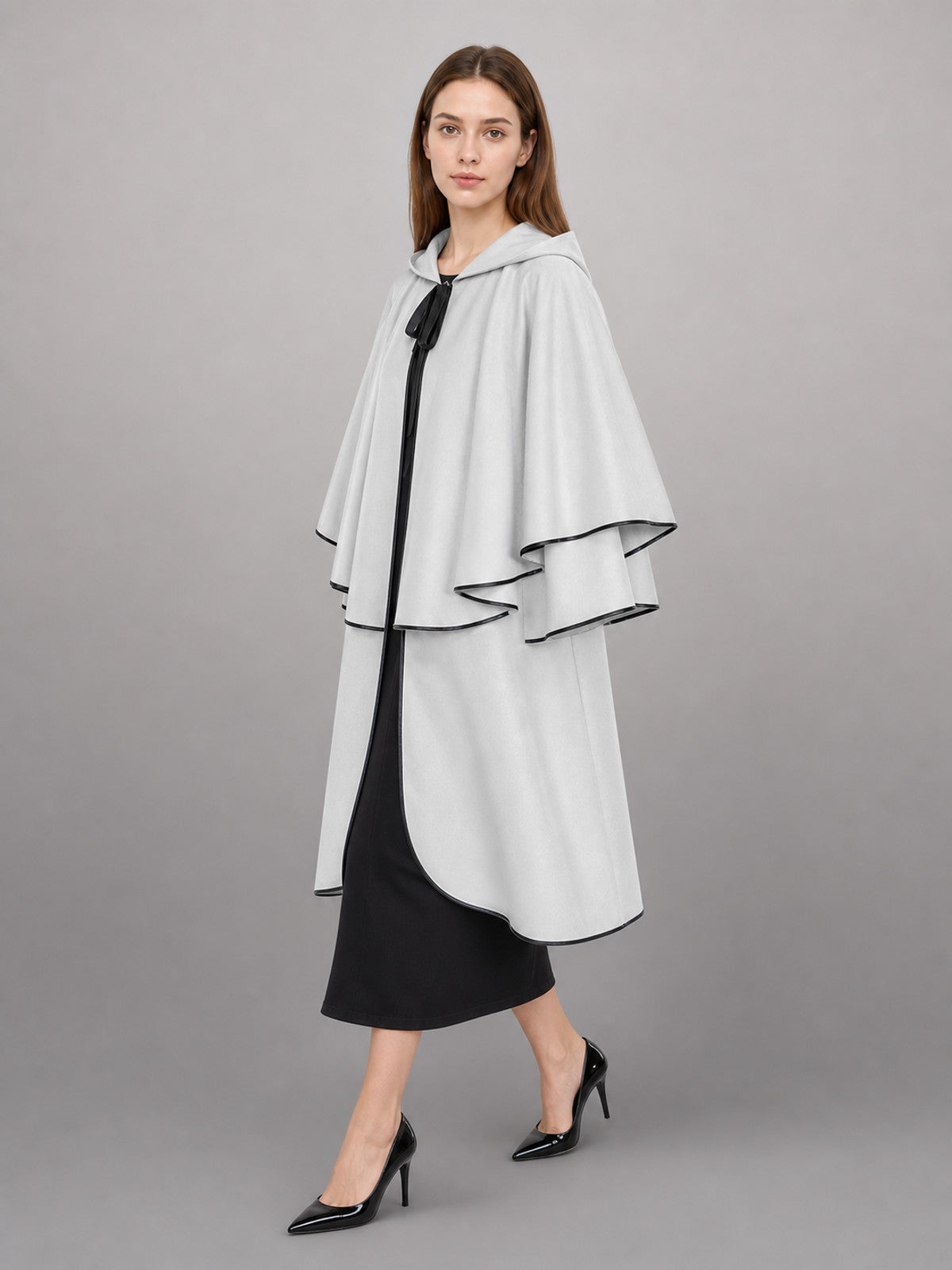 White Hooded Cloak with Black Trim occasion guide
