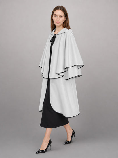 White Hooded Cloak with Black Trim occasion guide