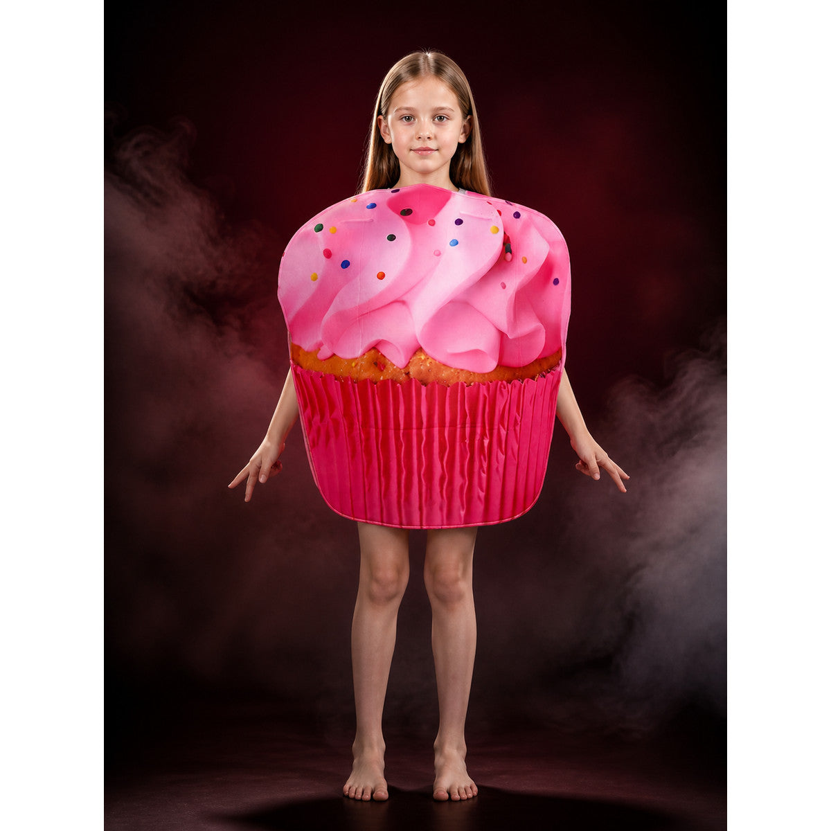 Kids and Adults Cupcake Bodysuit Costume, 3D Cream and Polka Dot for Halloween main product view
