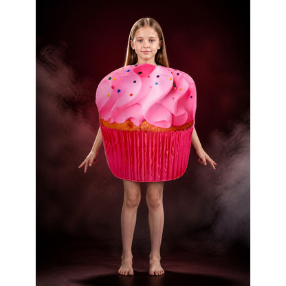 Kids and Adults Cupcake Bodysuit Costume, 3D Cream and Polka Dot for Halloween main product view