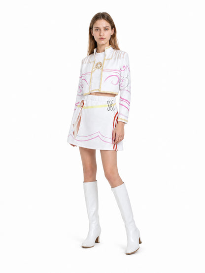 Children's White-and-Pink Costume with Jacket and Skirt Costumes detail