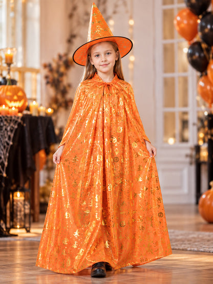 Carnival Costume with Cape and Pointed Hat