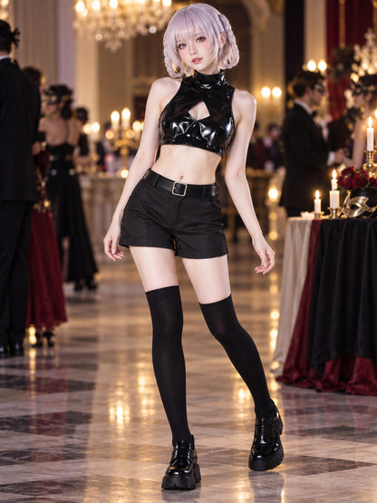 Vampire-Style Cosplay Costume with Fangs