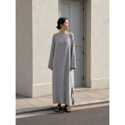 Long Dress with Sleeves and Side Slits Costume Dresses detail