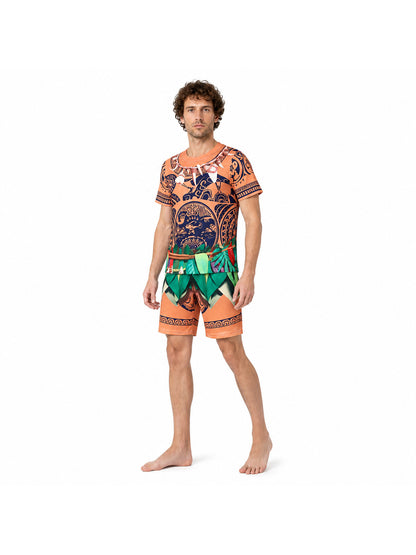 Kids' Moana Maui Costume, T-Shirt and Shorts Costumes detail