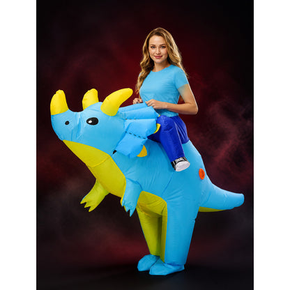 Unisex Inflatable Dinosaur Costume, Ride-On Halloween Funny Outfit lifestyle