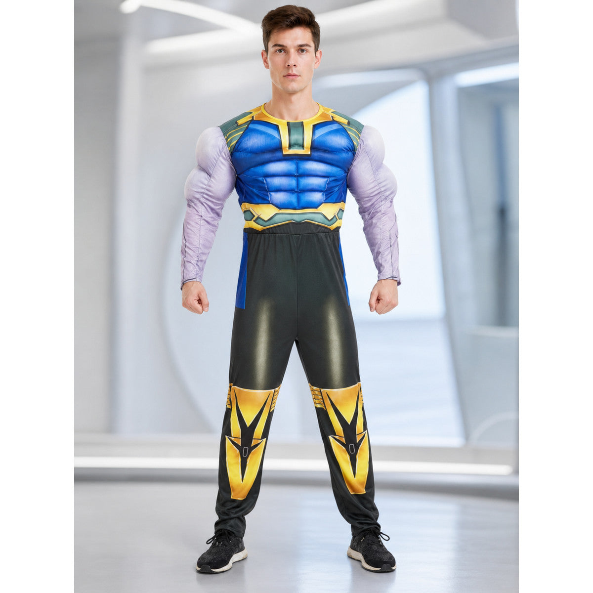 Thanos-Style Superhero Costume for Cosplay lifestyle view