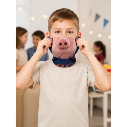 3D Pink Halloween Mask with Ears and a Pig Nose lifestyle view