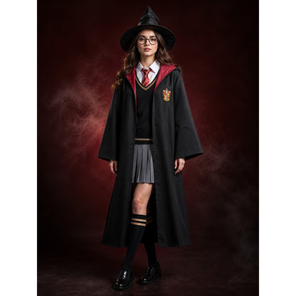 Harry Potter Gryffindor Robe Costume Set With Hat, Tie, Scarf, Wand & Glasses lifestyle