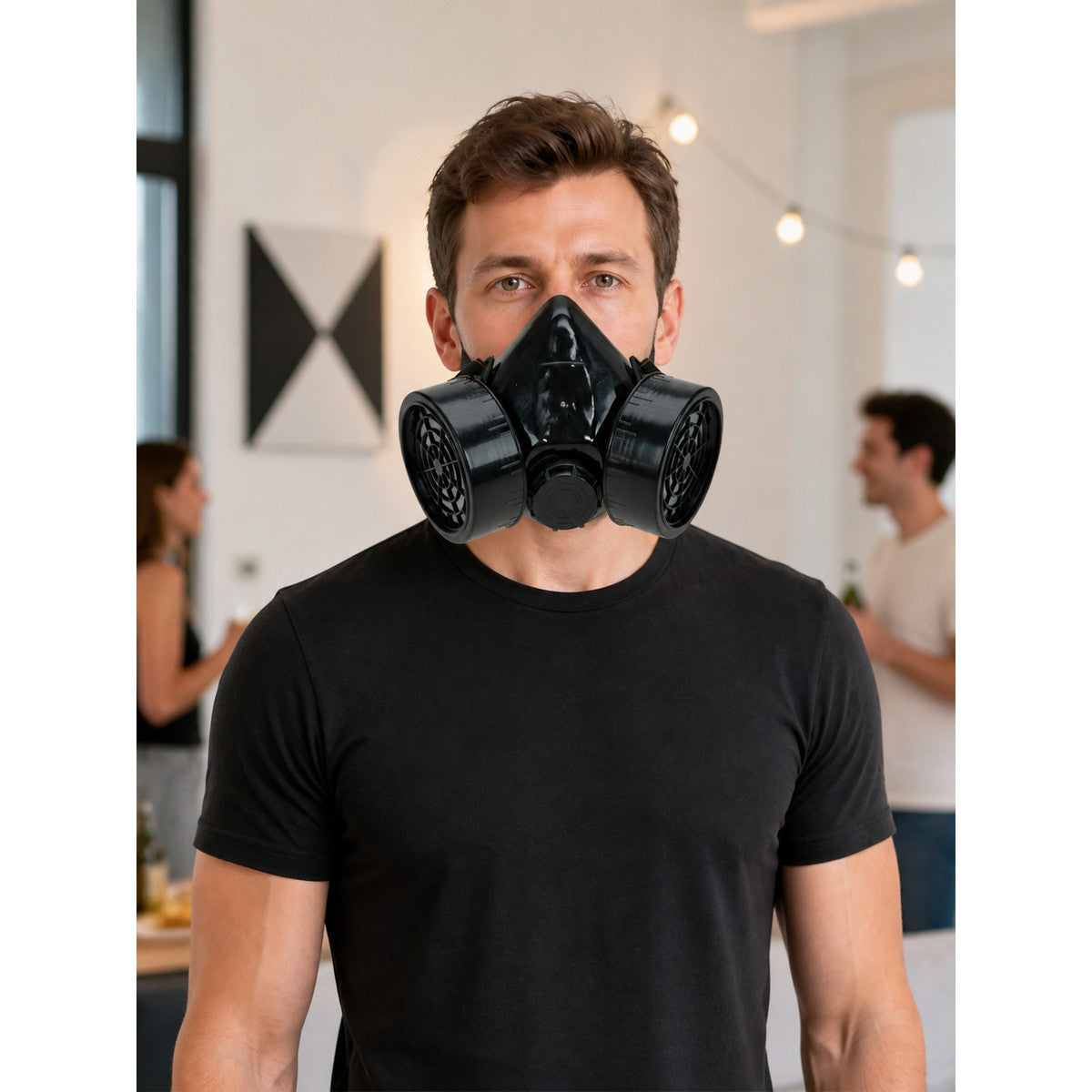 Black Carnival Mask for Halloween and Cosplay lifestyle view