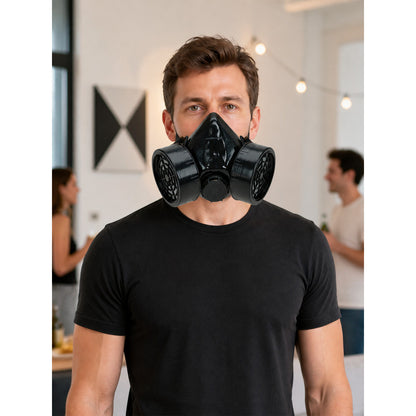 Black Carnival Mask for Halloween and Cosplay lifestyle view