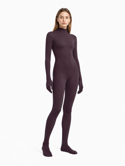 Form-Fitting Jumpsuit with Covered Hands and Feet product detail