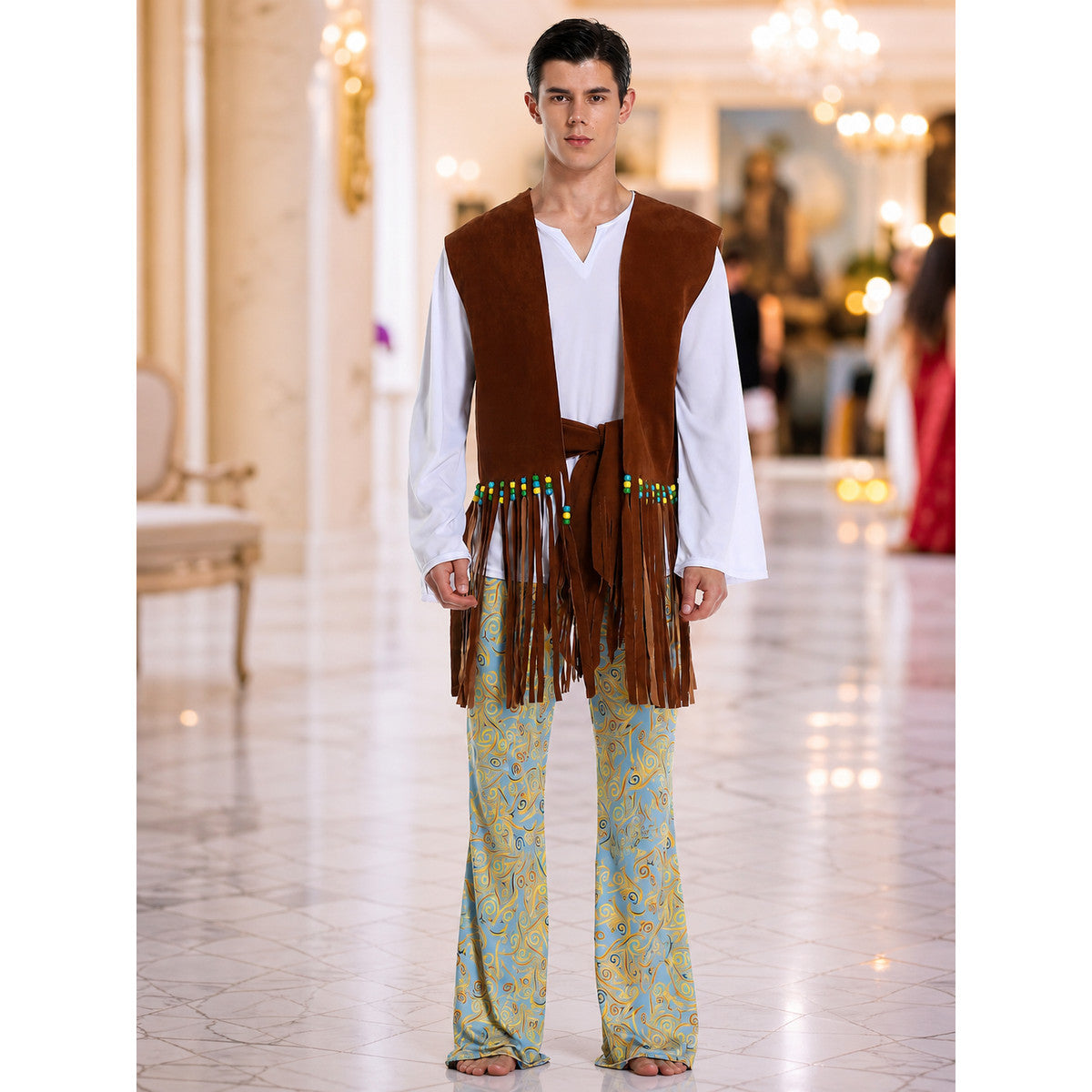 Retro Stage Costume with Vest and Pants
