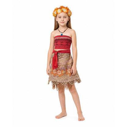 Children's Carnival Costume with Top and Fringed Skirt Costumes detail